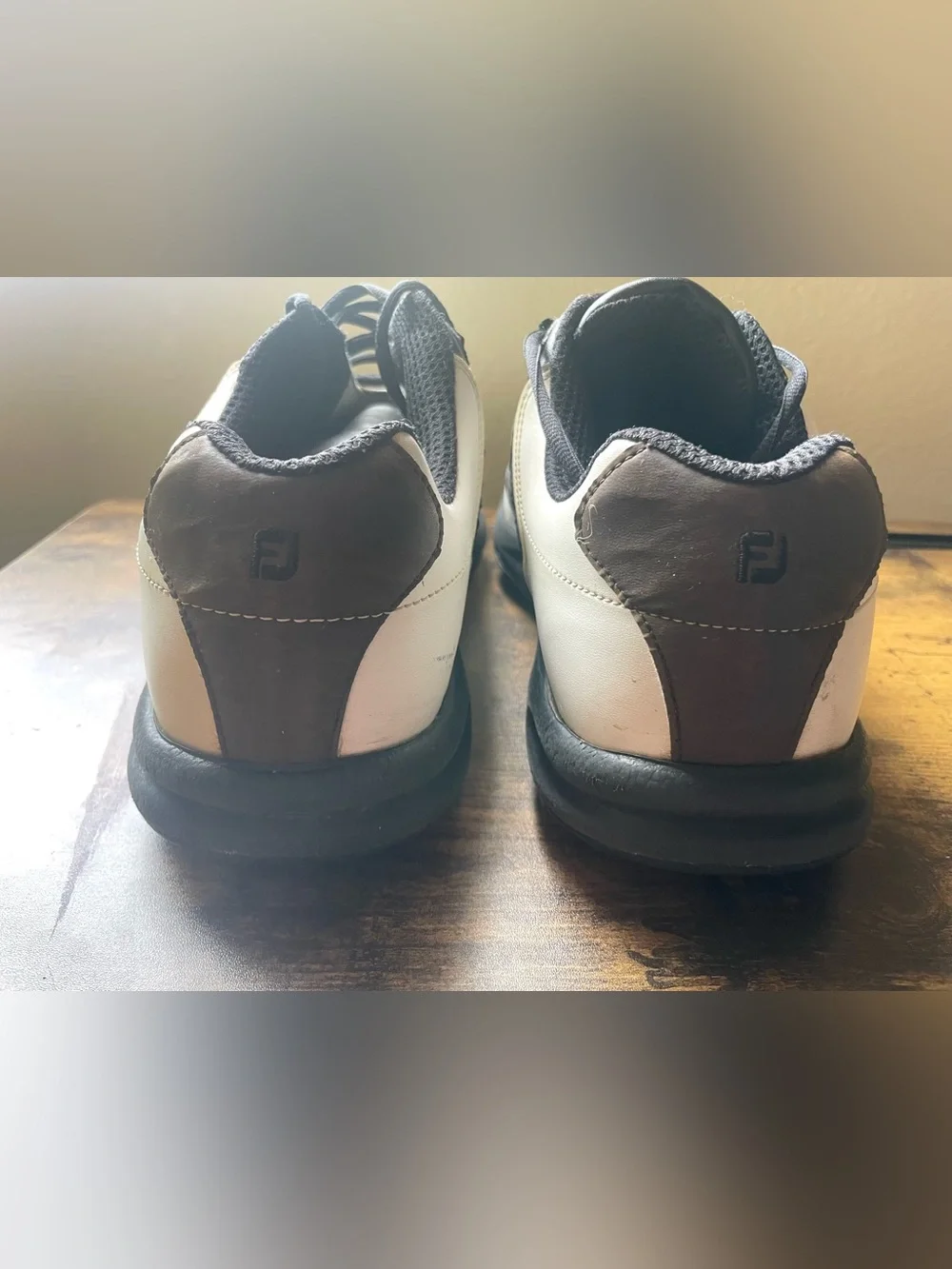 FootJoy White and Brown Men's Golf Shoes